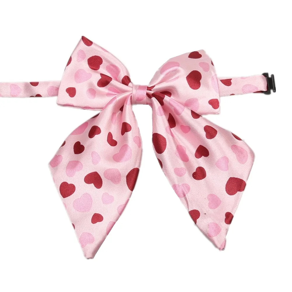 hot sale fashion polyester leopard print bow tie for women butterfly ascot necktie cravat