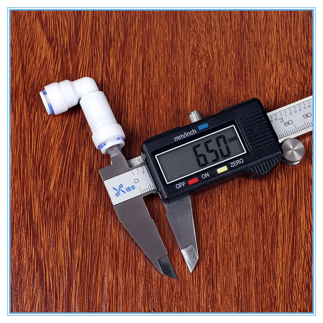 5PCS1/4 "-1/4" OD Rohr PE Rohrfitting Schlauch Ellenbogen Rückschlagventil Schnellkupplung Aquarium RO Wasserfilter Umkehrosmose System