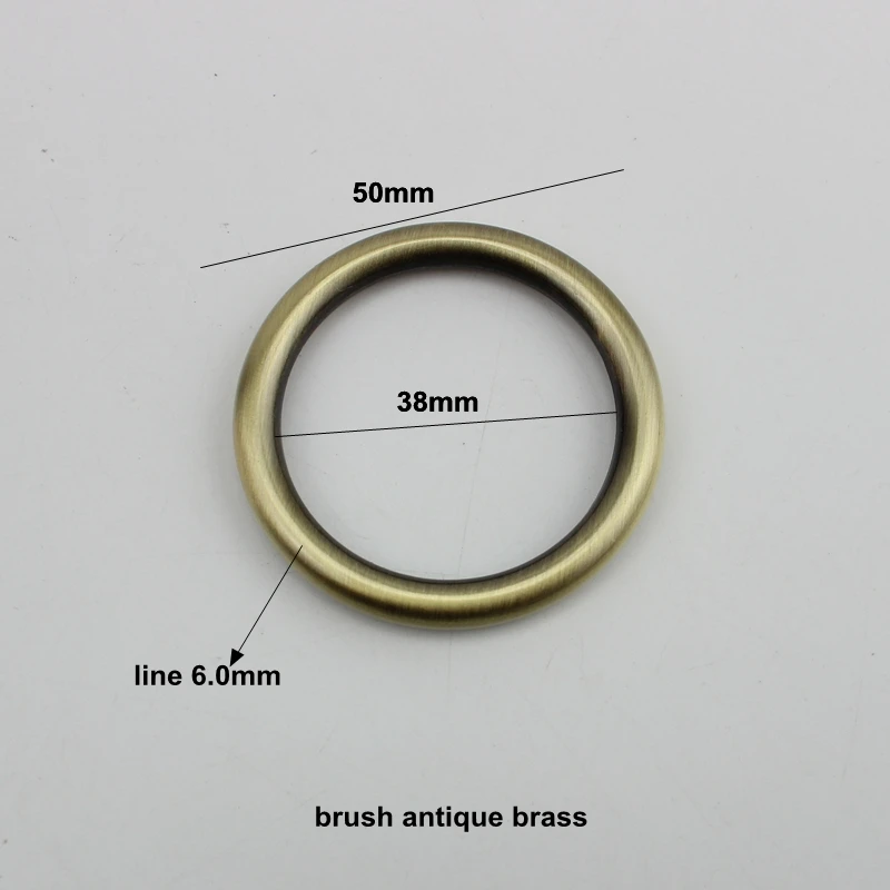 6 colors Welded Rings 6.0mm line 1 38mm o rings,DIY bags' accessory brush antique brush alloy metal round edge o ring