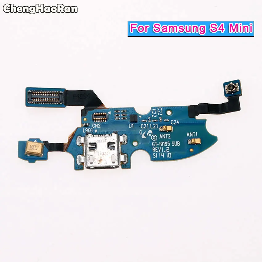 

ChengHaoRan For Samsung Galaxy S4 Mini S4mini I9195 USB Date Port Connector Charging Dock with Mic Flex Cable Repair Part