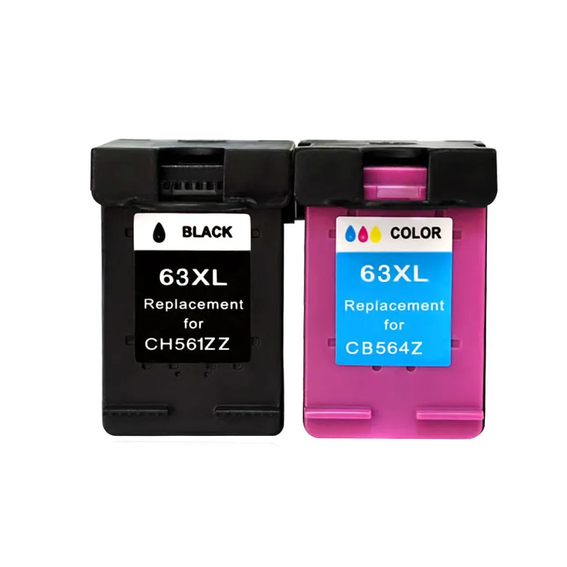 63XL Ink Cartridge compatible for hp63 63 xl Officejet 3833 5255 5258 4650 3830 for DeskJet 2130 1112 3632 Printer
