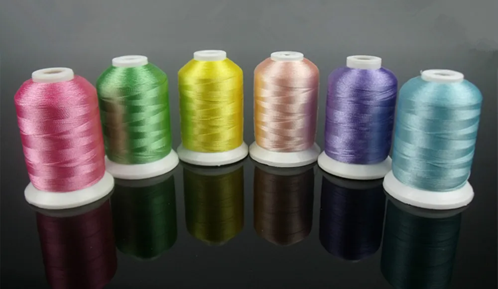 Brother Colors Series Computer Machine Embroidery Thread Filament, 1000m*63 Bright colors Strong Strength, Eco-Friendly