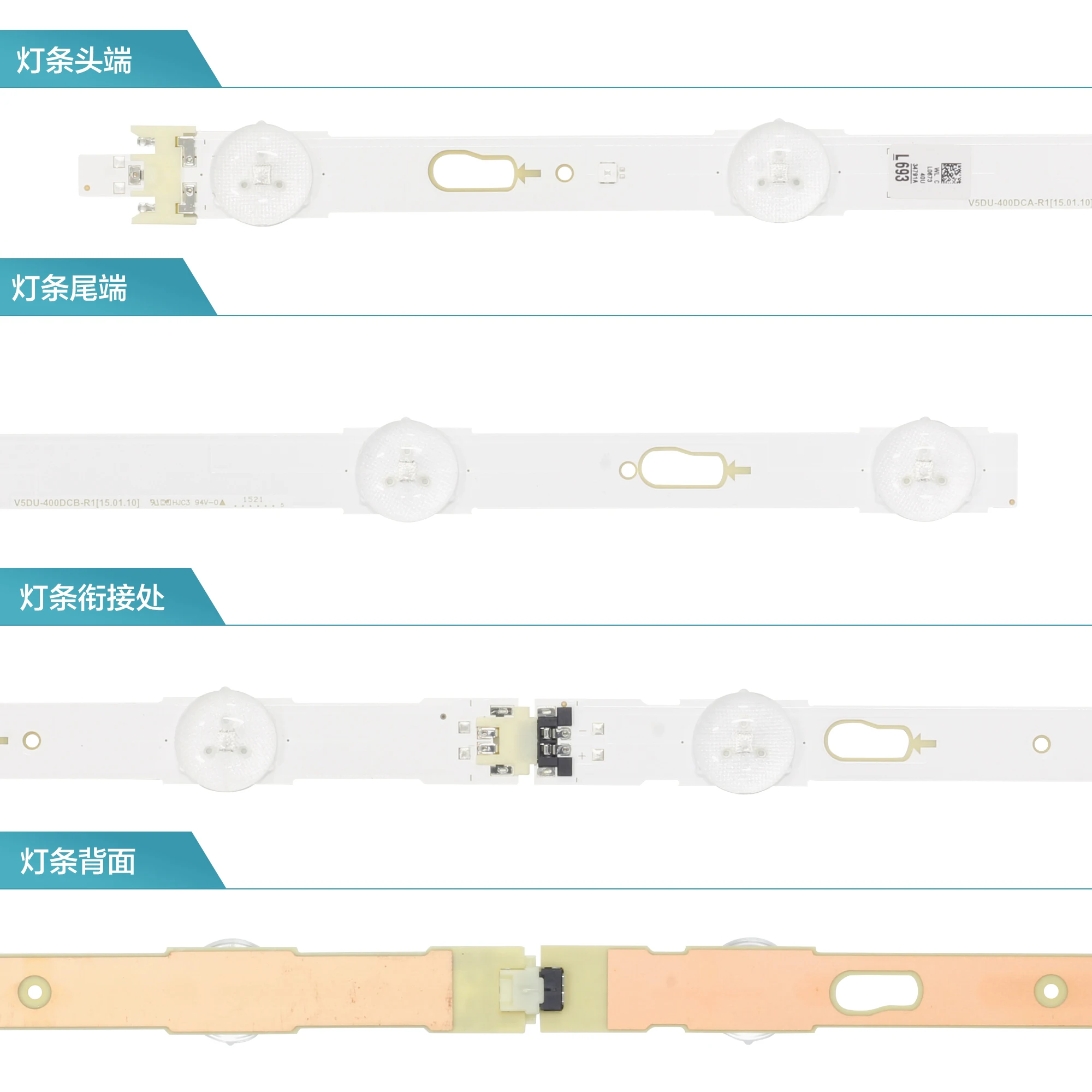 10 stücke 9LED UA40KUF30EJXXZ/UE40JU6000/UA40KU6310JXXZ streifen Schaltungen V5DU-400DCA-R1 V5DU-400DCB-R1 BN96-34791 34792A LM41-00120r