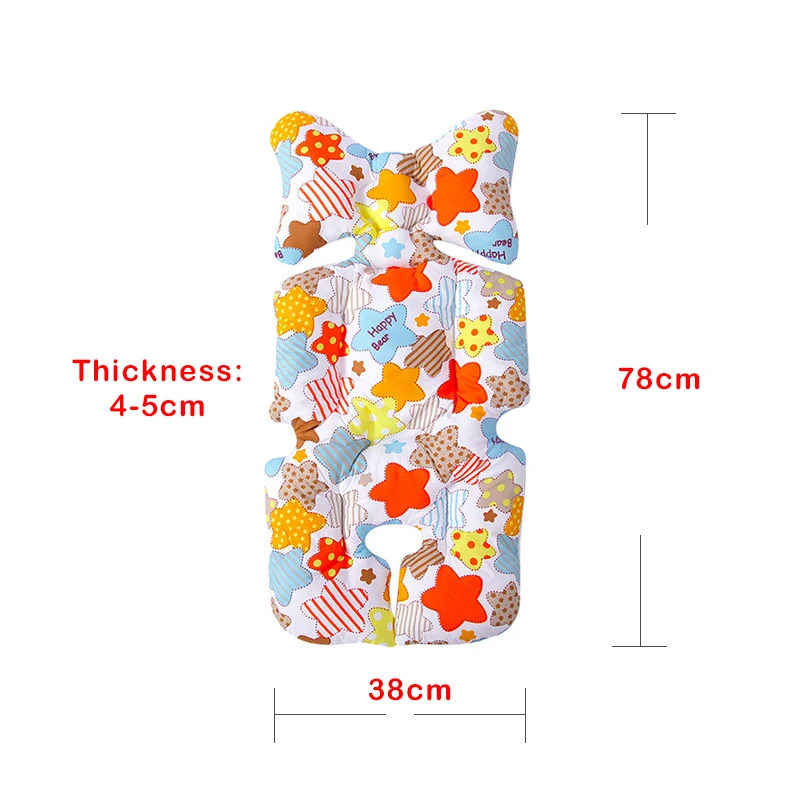 Fashion Printed Stroller Cushion Seat Cover Baby Diaper Pad Seat Pad Cotton Baby Stroller Mat Mattress Pram Stroller Accessories