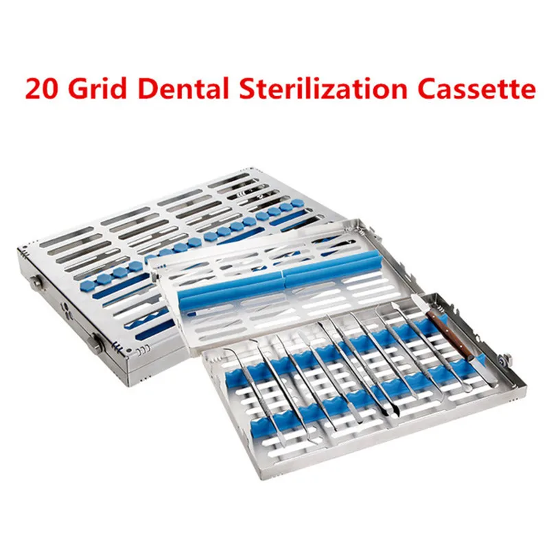 Dental Sterilization Rack Surgical Autoclavable Sterilization Box Dental Cassette File Burs Disinfection Tray Dentist Tools