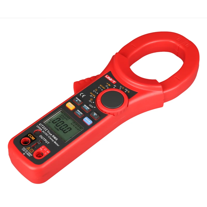 UNI T UT222 Industrial AC DC Digital Clamp Meter Pinza Amperimetrica 2500A True RMS Ammeter Resistor Frequency Temperature Diode