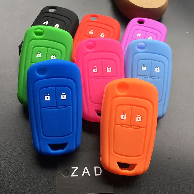 ZAD silicone rubber car key cover case For Chevrolet Cruze Aveo Malibu Cruze Spark Sail for buick Key Case