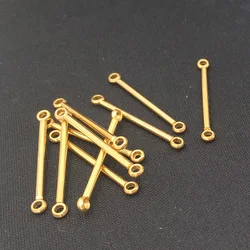 Stainless Steel 18K Gold Ear Components/Earring Connectors/Stick with Loops/DIY Earring Accessories/Hand Made/Earring Findings
