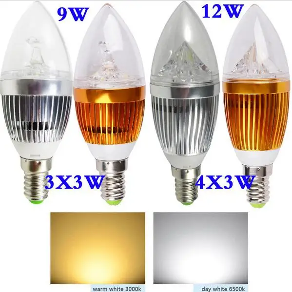 LED Candle light bulb E27 E14 LED lamps 9w 12w 15w Dimmable LED Candles Lights bulbs Warm Nature Cool White lighting