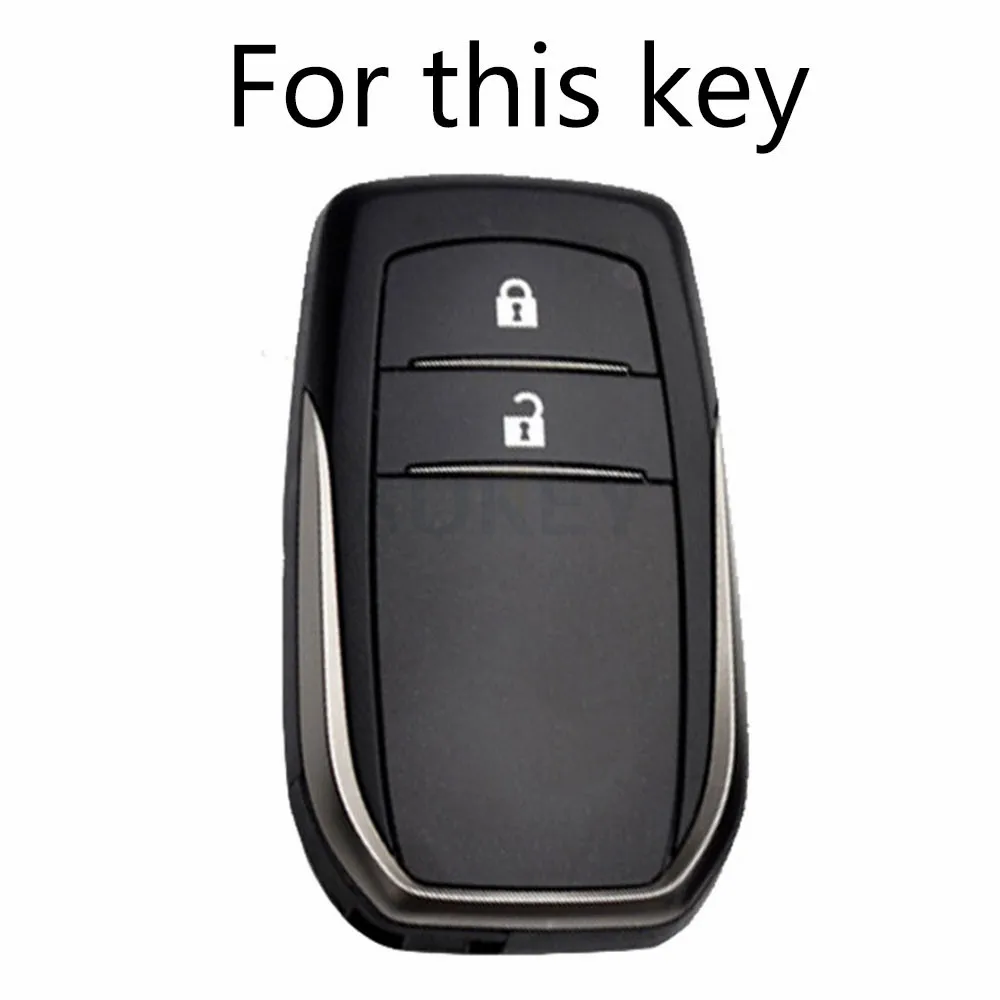 Silicone Car Key Case For Toyota Hilux Revo Innova Rav4 Fortuner Cover Remote Fob Shell Skin Key Chain Holder Protector