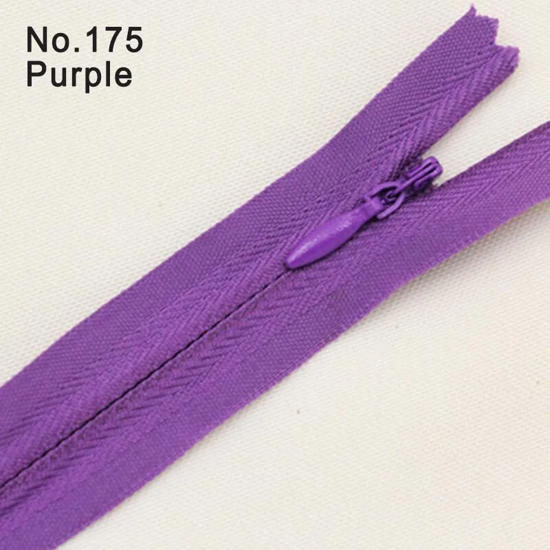 24cm Useful Teeth Length 8pieces 3# Invisible Zipper Nylon Coil Zippers For DIY Handcraft Cloth Sewing Accessories 21Colors