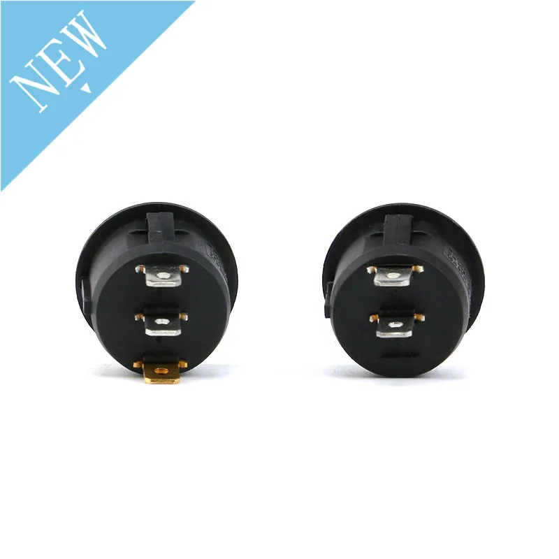 Tắt/Mở Vòng Đính Đá Móc AC Công Tắc 6A/250V 10A/125V ON-OFF Trên ngoài Khơi Nhựa Nút Ấn Công Tắc 2pin 3pin Đỏ Đen