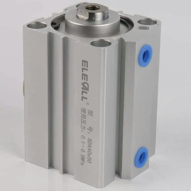 SDA40*30mm / 40mm Bore 30mm Stroke Compact Air Cylinders Double Acting Pneumatic Air Cylinder