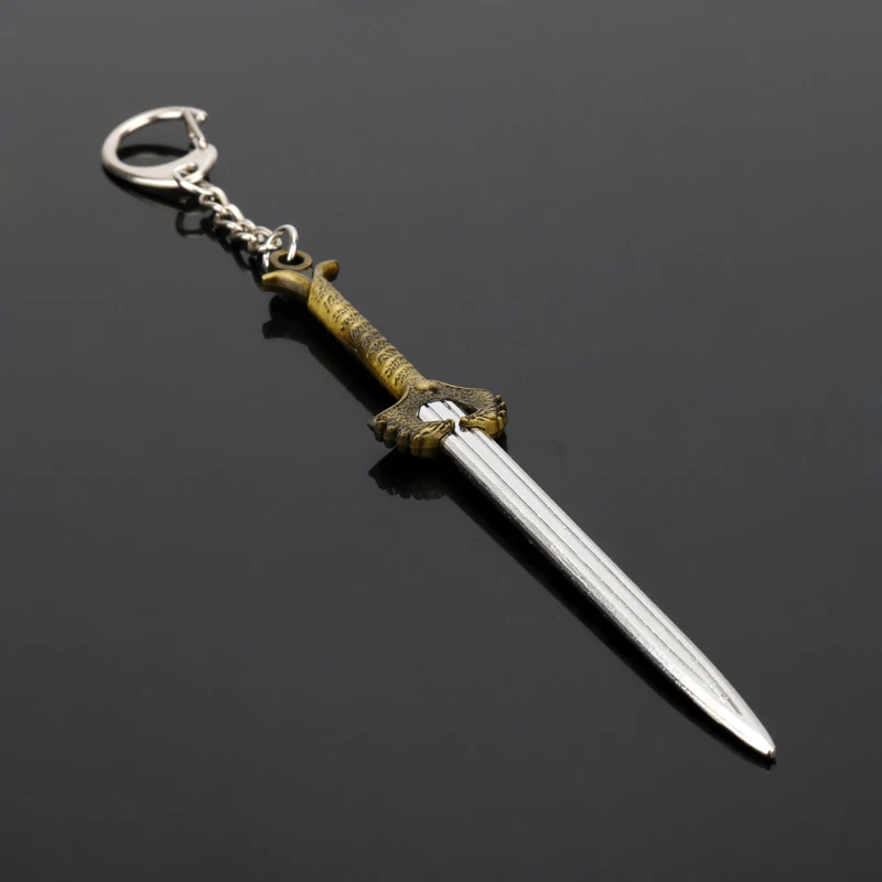 Movie Keychain 2 Colors Metal Sword Key Chain Ring Car Bag Chaveiro Men Women Gift Pendant key holder