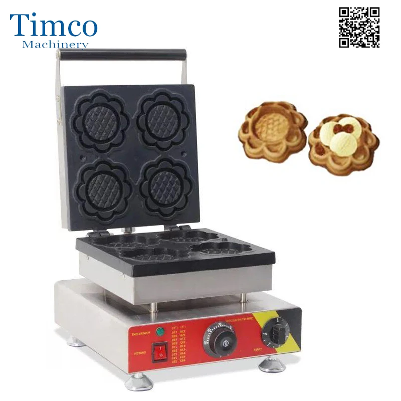 TIMCO Commercial Sunflower Shpae Waffle Maker Machine Electric Flower Waffle Making Machine Snack Maker Cafe Cake House