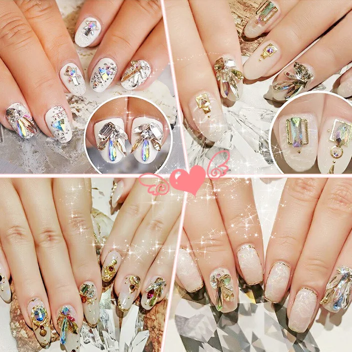 10Pcs ฟรี Top คุณภาพ2.8X10มม.ยาว Waterdrop รูปร่างเล็บ Non Hotfix Flatback Rhinestones เล็บ16สี