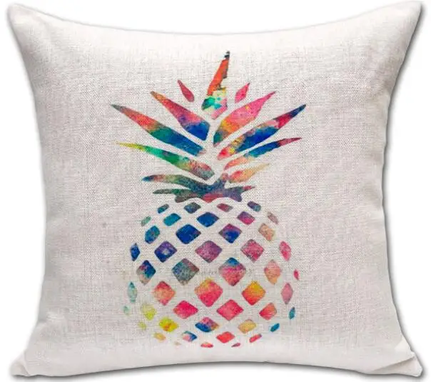 Cushion Cover Ananas Pineapple Printed Linen Pillow Case Case Home Decoration Car Sofa Decorative Pillowcase almofadas