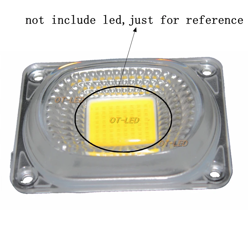 2Sets LED Lens Reflector For 20w 30w 50w LED COB Lamps Include: PC lens+Reflector+Silicone Ring Lamp Cover shades FloodLight DIY