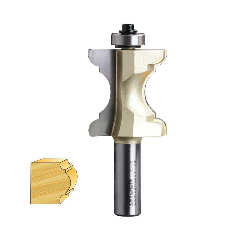 

HUHAO Woodworking Tool Edge Moulding Triple Bead Arden Router Bit - 1/2*1 - 1/4" Shank - Arden A0701058