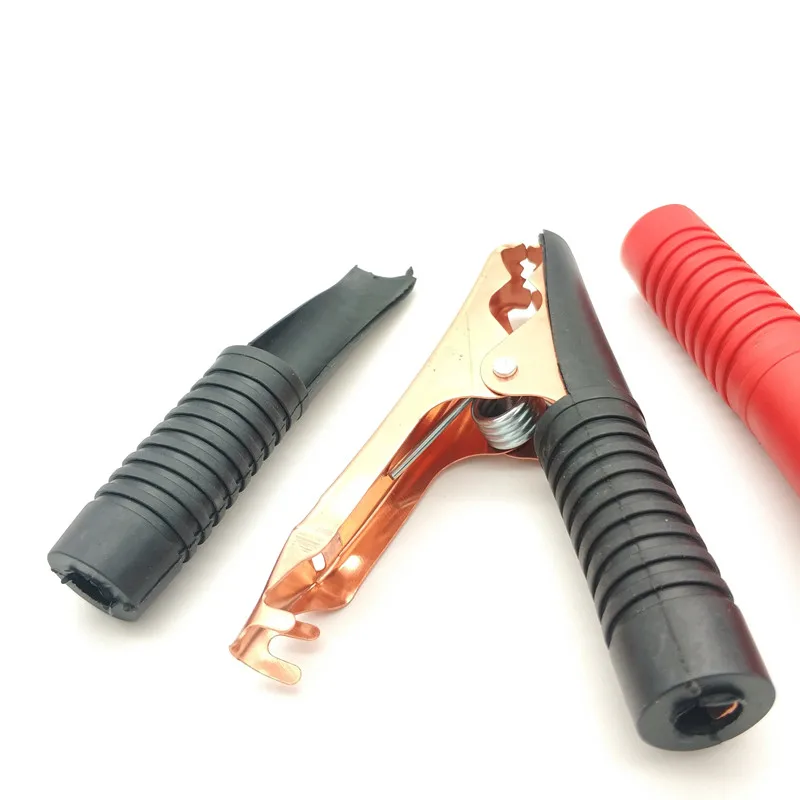 2pcs 90mm Electrical Tool Alligator Battery Clip Crocodile Car Caravan Van Test Lead 100A