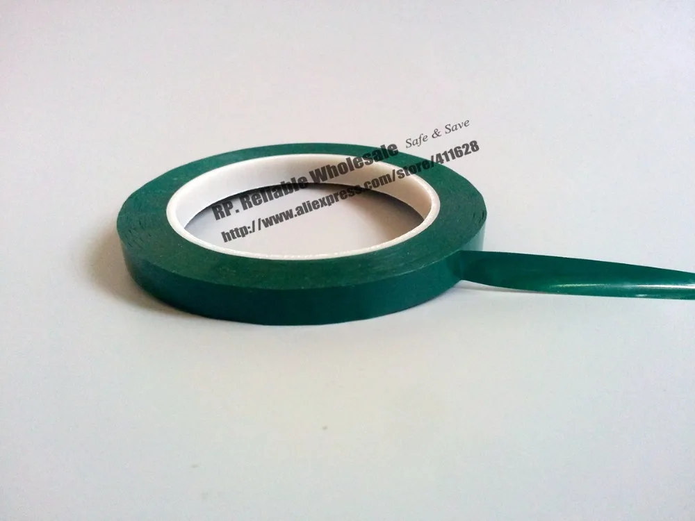 40mm * 66m fita de mylar isolada adesiva em um lado para transformadores, à prova de fogo, verde