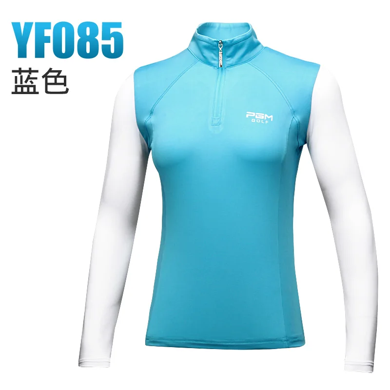 Elastic Summer  Stitching Shirt Tops Women Clothes Sun Protection Ice Silk Long Sleeves Lady Shirts Outdoor Golf Sportswear