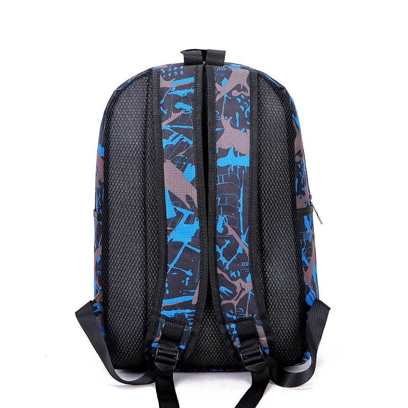 Mochila de camuflaje para hombre, morral escolar de nailon de alta calidad, ideal para ir de viaje, con USB, 3 unids/set