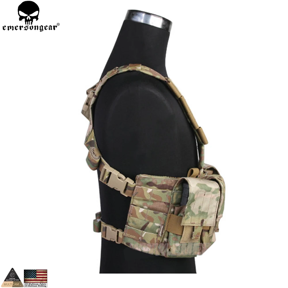 EMERSONGEAR LBT1961K Style 7.62 Tactical Chest Rig, Airsoft Combat Molle Vest, EM2978