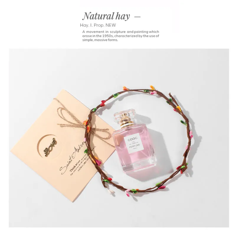 2 Stuks Kunstmatige Krans Hoofddeksels Rotan Bloem Voor Home Party Diy Decoratie Fotografie Props Achtergrond Decoratie Accessoires