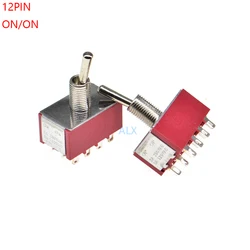 3PCS MINI MTS-402 4PDT 12PIN ON-ON Miniature toggle switch power switches 6A/125V 2A/250V MTS 402 MTS402