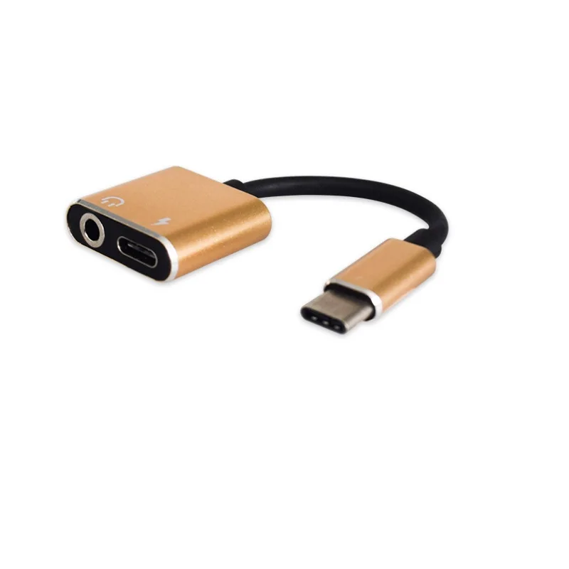 2 In1USB Type-Cถึง3.5มม.แจ็คAUXหูฟังอะแดปเตอร์หูฟังสายสำหรับแท็บเล็ตแล็ปท็อปสมาร์ทโทรศัพท์Huawei Xiaomi