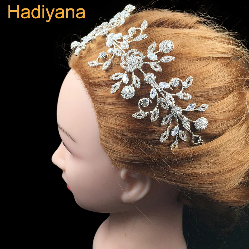 Hadiyana Fashion Princess Hair Headpieces Lovely Leaf Style Wide Hair Band For Girls Party Accessory Boho Headpiece Crown BC4524