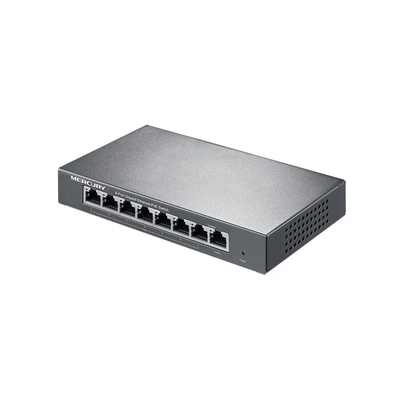 Mini 8 Ports 7 PoE 65W Gigabit POE switch Standard POE power 10/100/1000Mbps desktop switch hub network Full/Half duplex, SG108P