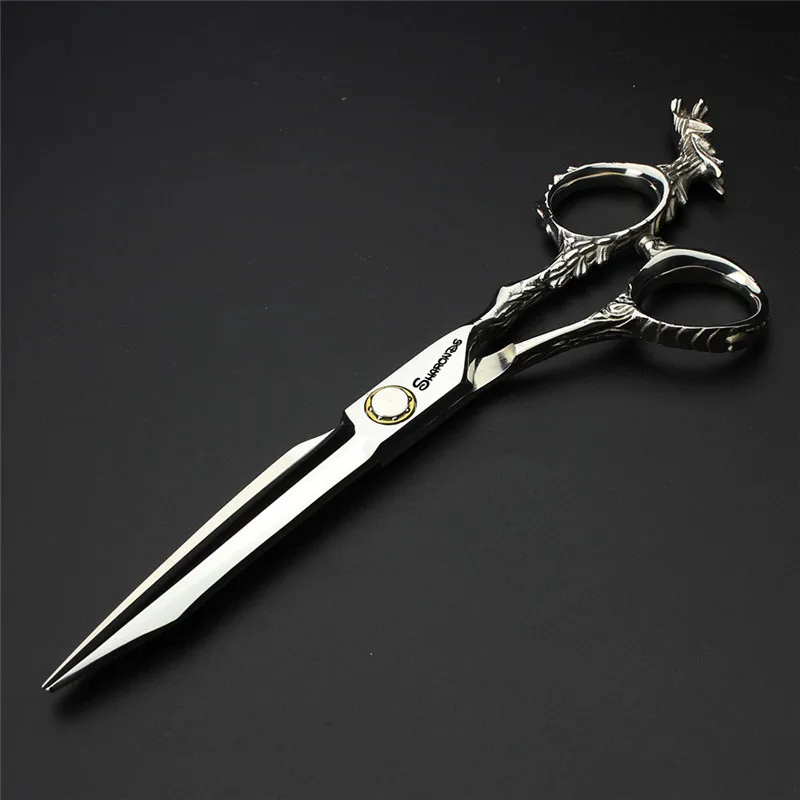 Professional hair stylist hair cutting 6 inch 440C hairdressing scissors Japanese craft bearing dragon thinning set