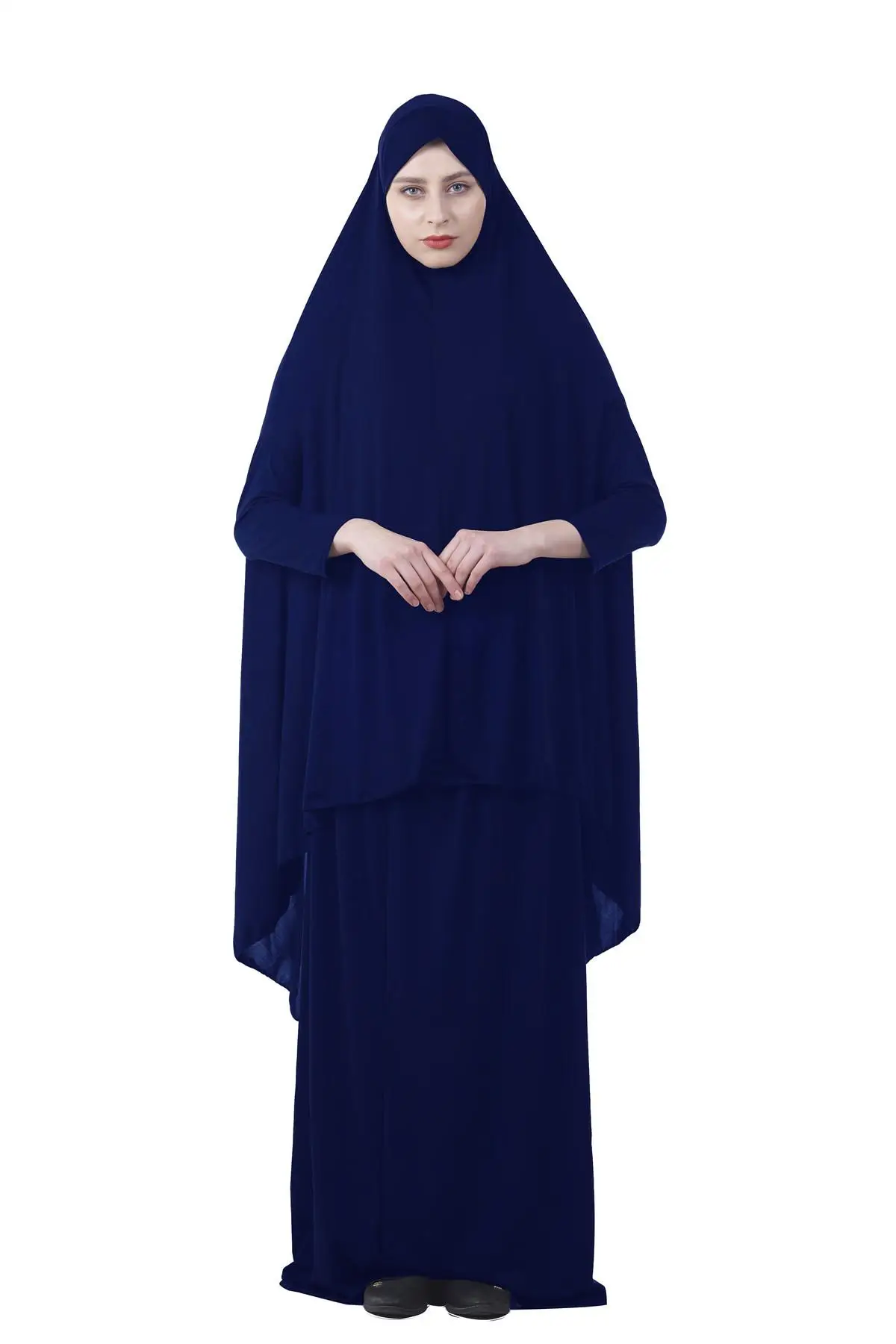 Imagem -03 - Muçulmano Feminino Tradicional Robe Abaya Vestido Grande Cachecol Khimar Hijab Vestido Conjuntos de Oração Islâmica Médio Oriente Serviço de Adoração Novo Peças