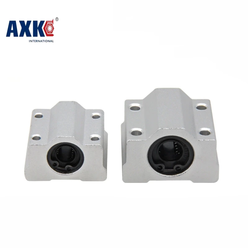 AXK SC8UU SC10UU SC12UU SC16UU Slide Unit Block Bearing Steel Linear Motion Ball Bearing Slide Bushing Shaft Router 3D Printer