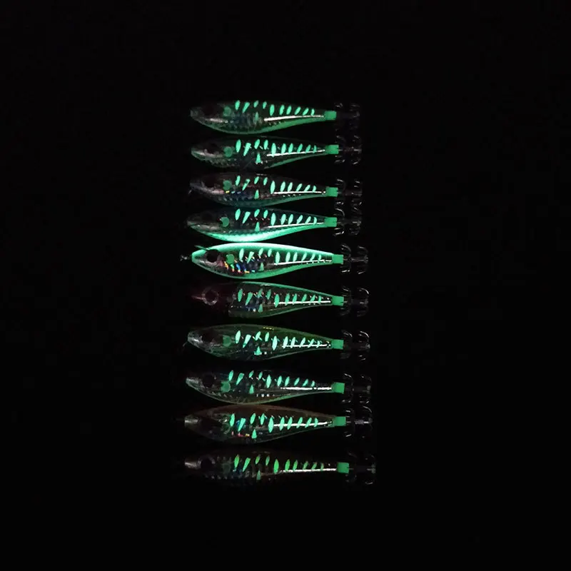 10CM/9.2gLuminous Fishing Shrimp Lure Bait Shrimp Bait Octopus Squid Hook Shrimp Jig Pesca Sinker Carp Fishing Wobbler Balancer