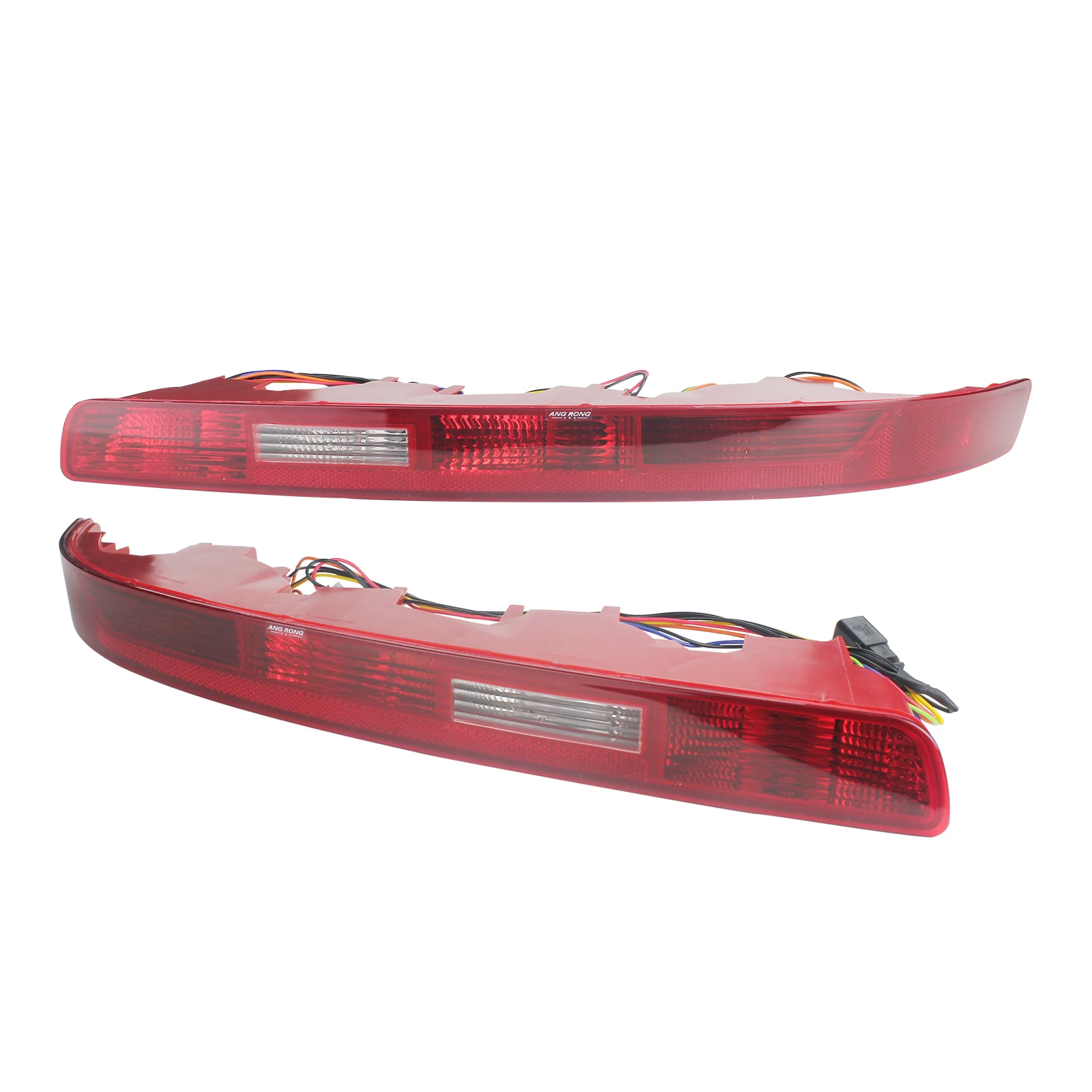 ANGRONG 4L Rear Bumper Reflector Tail Stop Brake Light Lamps Bulb Left & Right For Audi Q7