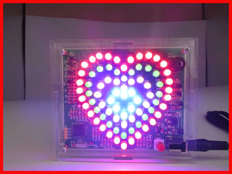 Electronic DIY Heart-shaped led lights love diy kit