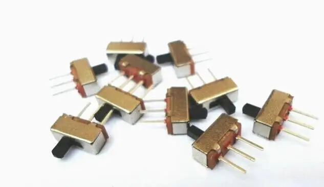 100 sztuk przerywacz on-off mini przełącznik suwakowy SS12D00 SS12D00G4 3pin 1P2T wysokiej jakości przełącznik dwupozycyjny długość uchwytu: 4MM