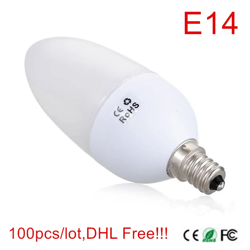 

Super Bright E14 LED Candle light 5W Candle Spotlight lighting AC220V 230V 240V LED Bulb lamp 100pcs/lot,DHL/Fedex Free shipping