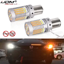 iJDM No Hyper Flash 21W BAU15S LED Canbus BA15S 1156 LED Switchback White/Amber LED Bulbs For Daytime Running/Turn Signal Lights
