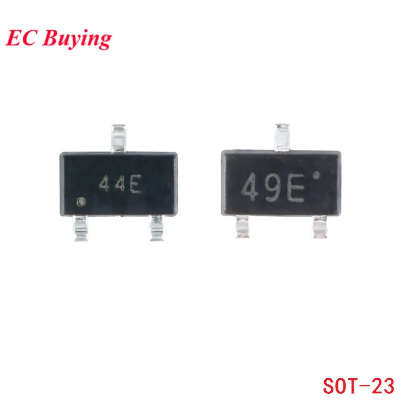 20Pcs/10pcs 44E 49E Hall Effect Sensor Switch SMD Hall Element SS49E AH49E A3144E SOT23 Sensor Switch Brushless Electric Motor