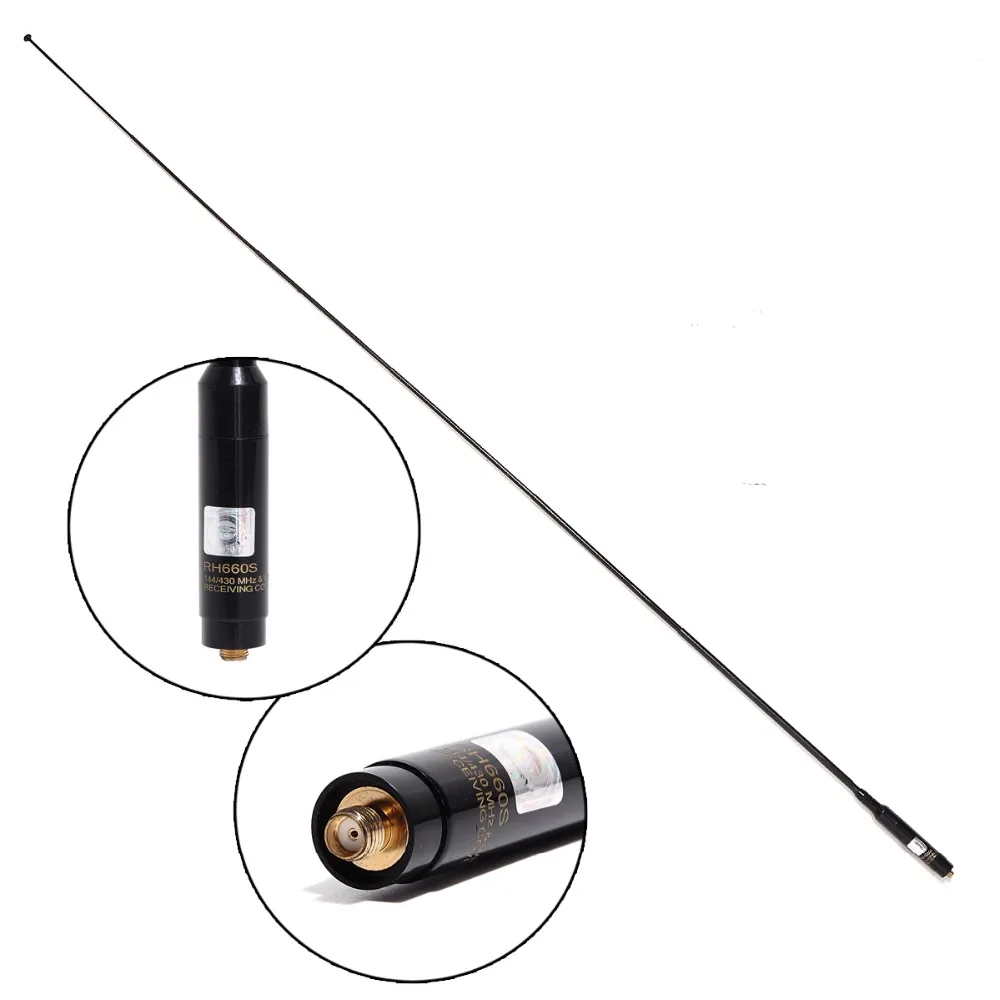 Harvest RH660S SMA-Female High Gain Dual Band 144/430MHz Telescopic Antenna for Baofeng UV-5R BF-888S UV-82 UV-9R Walkie Talkie