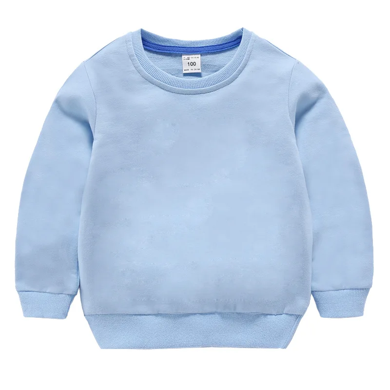 DE PEACH Spring Baby Girls Boys Sweatshirts Kids O-Neck Cotton Pullover Shirts Children Casual Loose Bottoming Tops Clothes