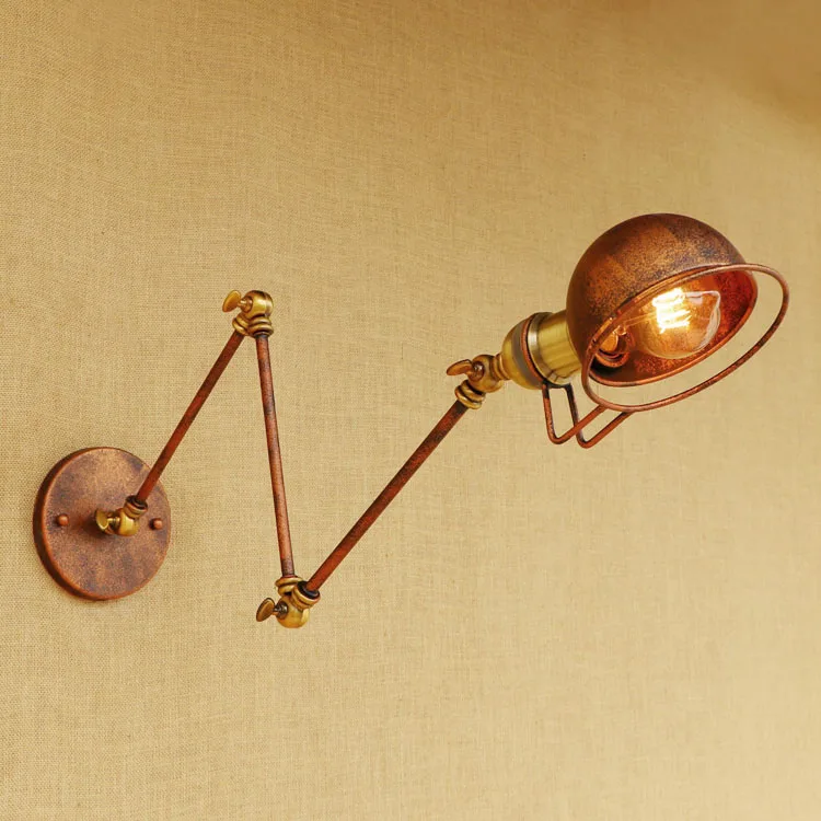 

Edison wall lamp light bulb Long Swing Arm Wall Sconce loft American country retro industry Vintage iron 110-220V Wall Lamps