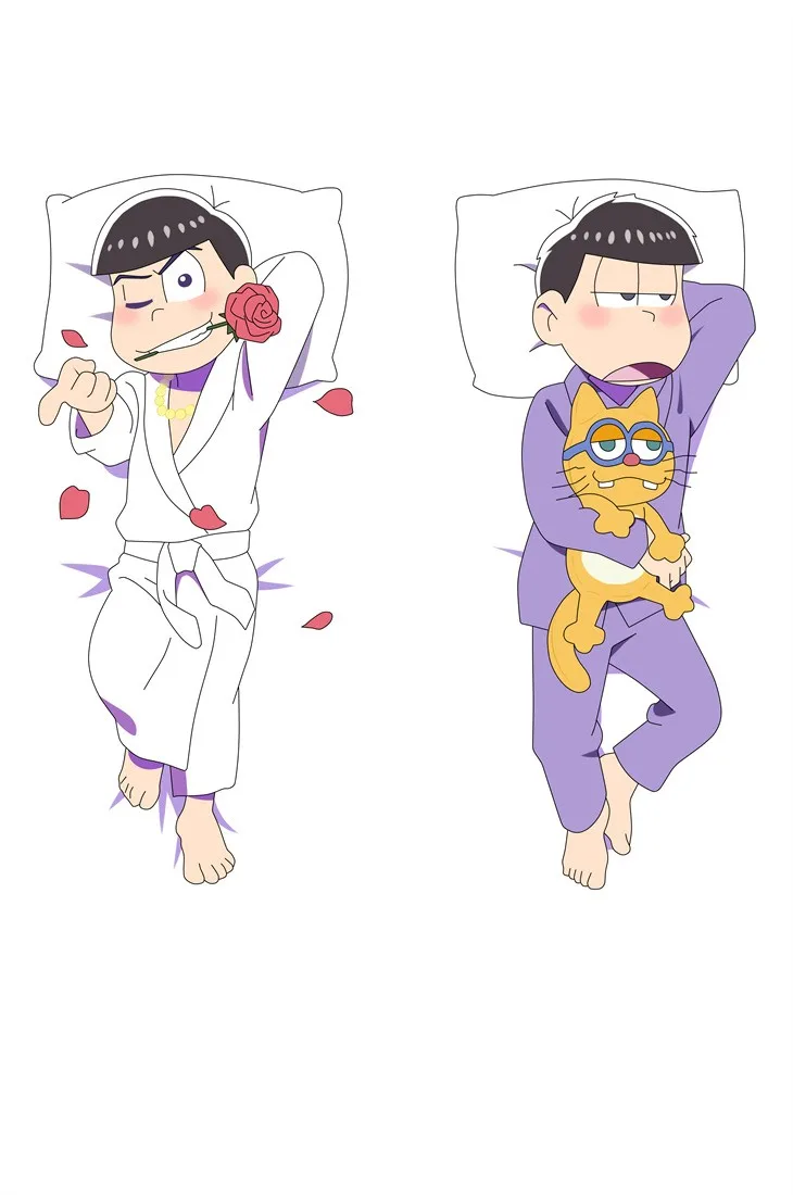 Japanese Anime Osomatsu-san Kara Matsu & Ichi Matsu  Hugging Body Dakimakura Pillow Cover 63055