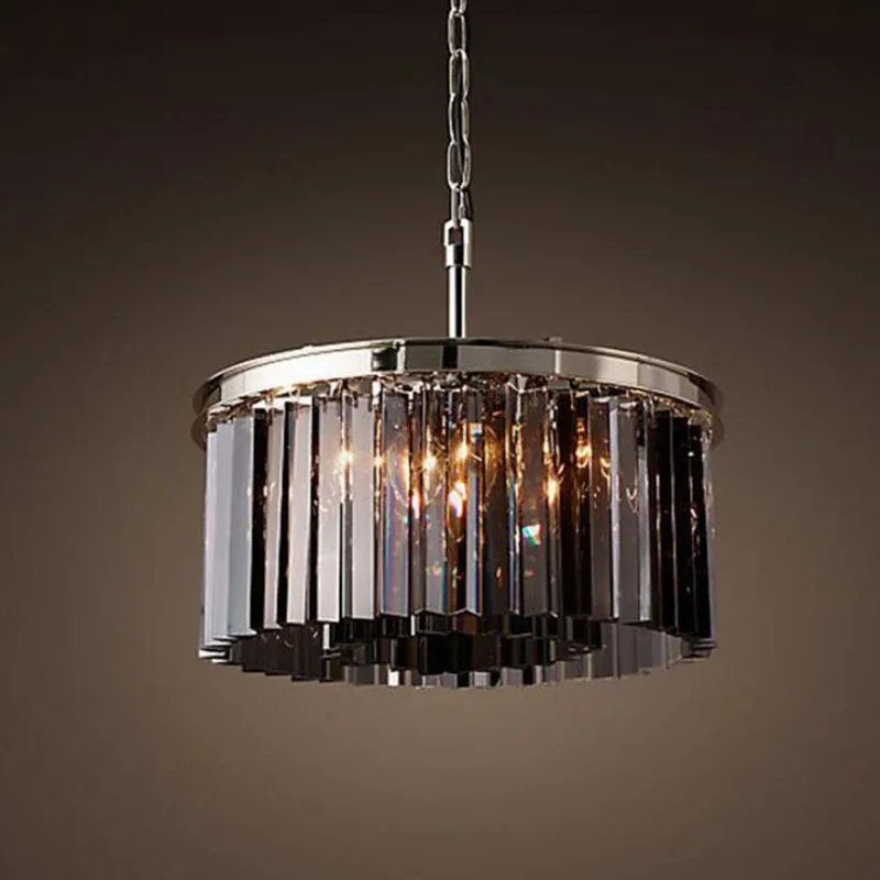 ثريا كريستالية مستديرة من الكروم، تركيبات إضاءة غرفة المعيشة، طراز جديد #4