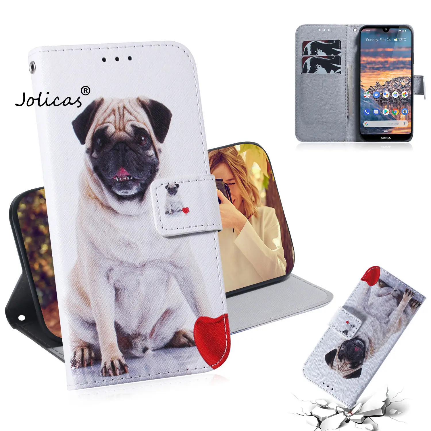 Back Covers For para Nokia 4.2 Animal Pattern Case sFor Nokia telefoon 4.2 Capinha PU Leather Flip Wallet Case Mobile Celulars