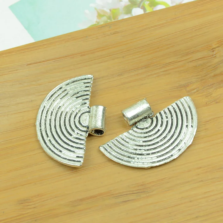 Free shipping wholesale 1000pcs tibetan silver fan charm pendant 34*22mm for jewelry making craft DIY